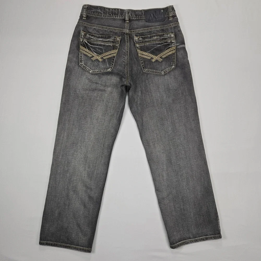 T.K. Axel Black Rock‎ Relaxed Straight Jeans Mens 30x30 Gray Denim